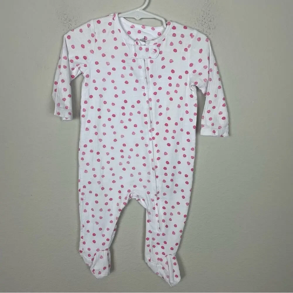 Aden + Anais White Pink Dotted One Piece 3-6 Months